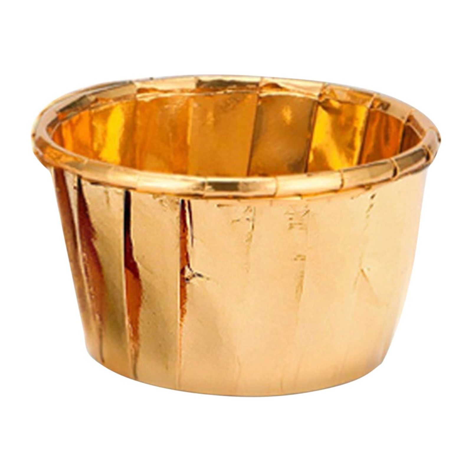 HGWXX7 50Pcs Baking Cups Cupcake Liners Cake Cup Holder Aluminum Party Wedding Wine Accessories Gold